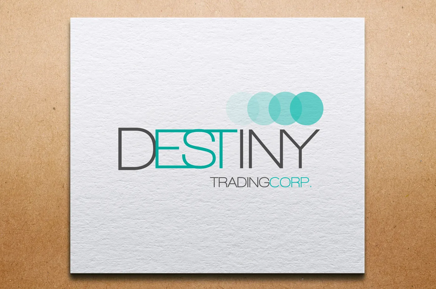 Destiny Trading Corp. logo on card