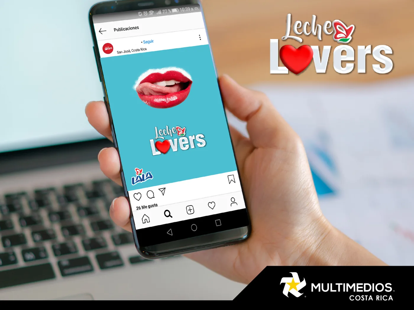 Leche Lovers social post on mobile